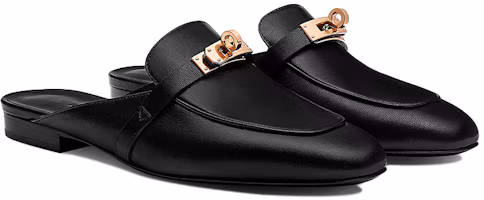 Shop HERMES 愛馬仕 Oz 潮流簡約耐磨平底鞋 女款 黑色