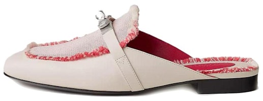 (Women) HERMES Oz Leather Flat Mule 'Beige Red' H231064Z-C5390 (Women) HERMES Oz Leather Flat Mule 'Beige Red' H231064Z-C5390