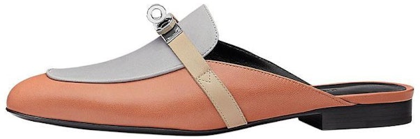 (Women) HERMES Oz Leather Mule 'Grey Orange' H211157Z-9M (Women) HERMES Oz Leather Mule 'Grey Orange' H211157Z-9M