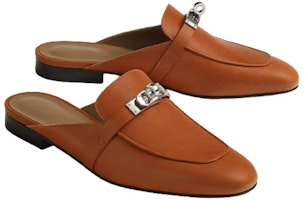 愛馬仕 Oz 皮革 套穿圓頭休閒 包頭拖鞋 女款 棕色 Lookbook 愛馬仕 Oz 皮革 套穿圓頭休閒 包頭拖鞋 女款 棕色