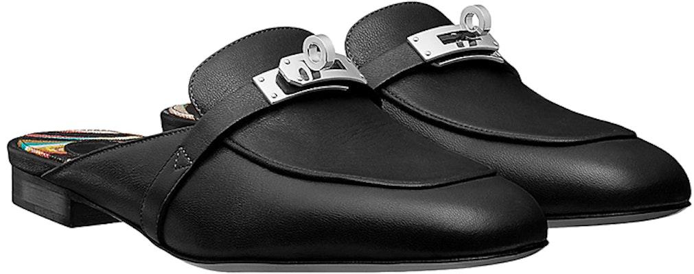(W) HERMES Oz Mule 'Cetakan Kanvas Hitam' H192173Z-02 Lookbook (W) HERMES Oz Mule 'Cetakan Kanvas Hitam' H192173Z-02
