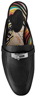 (W) HERMES Oz Mule 'Cetakan Kanvas Hitam' H192173Z-02 Purchase (W) HERMES Oz Mule 'Cetakan Kanvas Hitam' H192173Z-02