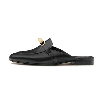 (W) HERMES Oz Mule 'Black Goat Leather'