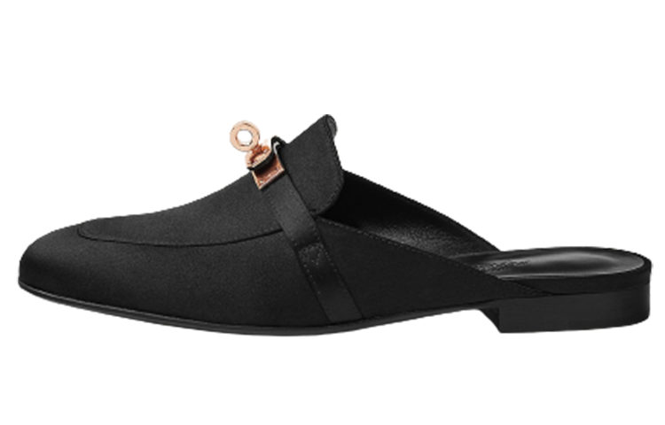 (Women) HERMES Oz Mule 'Black Satin' H232118Z-02390