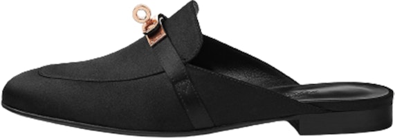 (Women) HERMES Oz Mule 'Black Satin' H232118Z-02390 (Women) HERMES Oz Mule 'Black Satin' H232118Z-02390