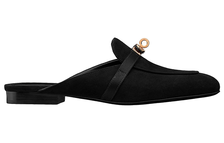 Order (W) HERMES Oz Mule 'Suede Hitam' H211159Z-02
