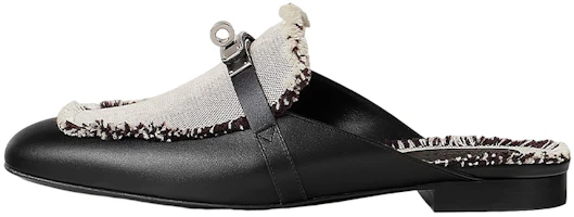(Women) HERMES Oz Mule 'Black White Grey' H231064Z-PN (Women) HERMES Oz Mule 'Black White Grey' H231064Z-PN