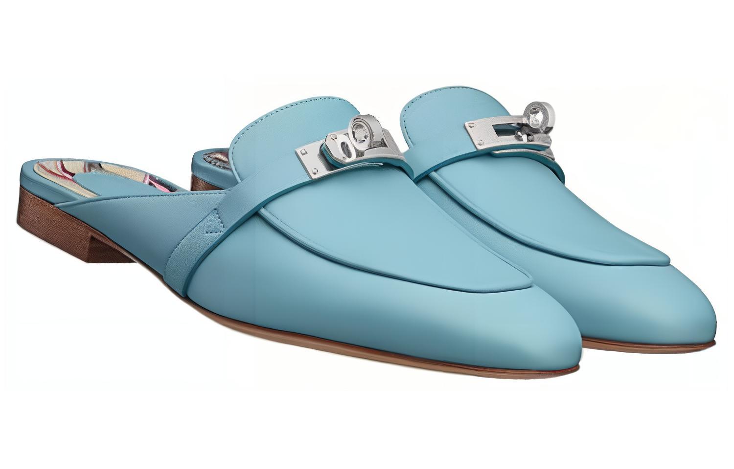 Shop (W) HERMES Oz Mule 'Biru' H201075Z-3K