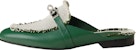 (W) HERMES Oz Mule 'Kanvas Hijau & Kulit Anak Lembu' H231064Z-V1