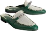 Lookbook (W) HERMES Oz Mule 'Kanvas Hijau & Kulit Anak Lembu' H231064Z-V1