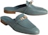 (W) HERMES Oz Mule 'Pine Forest Blue' Biru Hutan Pinus H221081Z-6U