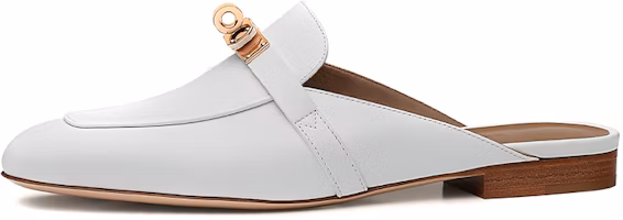 (Women) HERMES Oz Mule 'Rose Gold Buckle White' H212101Z-90 (Women) HERMES Oz Mule 'Rose Gold Buckle White' H212101Z-90