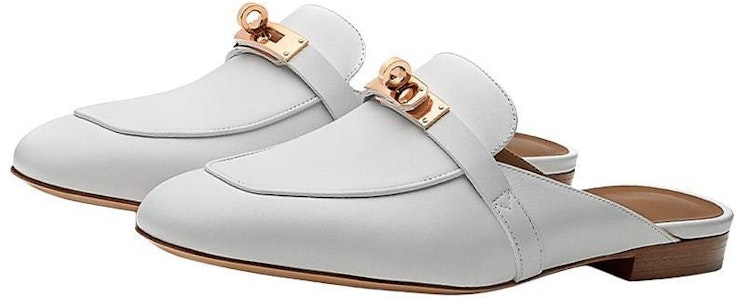 (W) HERMES Oz Mule 'Hebilla Oro Rosa Blanco' H212101Z-90 Lookbook (W) HERMES Oz Mule 'Hebilla Oro Rosa Blanco' H212101Z-90