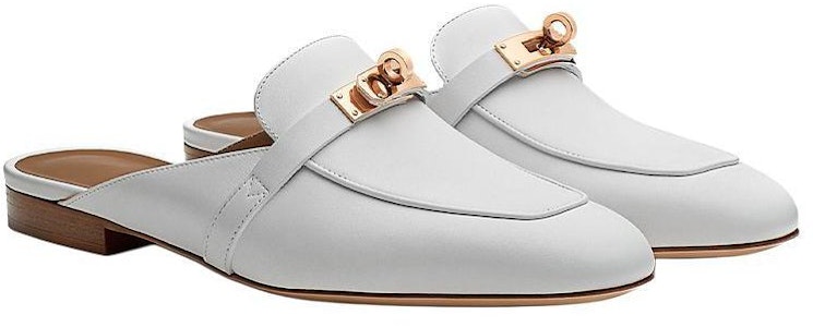 (W) HERMES Oz Mule 'Hebilla Oro Rosa Blanco' H212101Z-90 Shop (W) HERMES Oz Mule 'Hebilla Oro Rosa Blanco' H212101Z-90