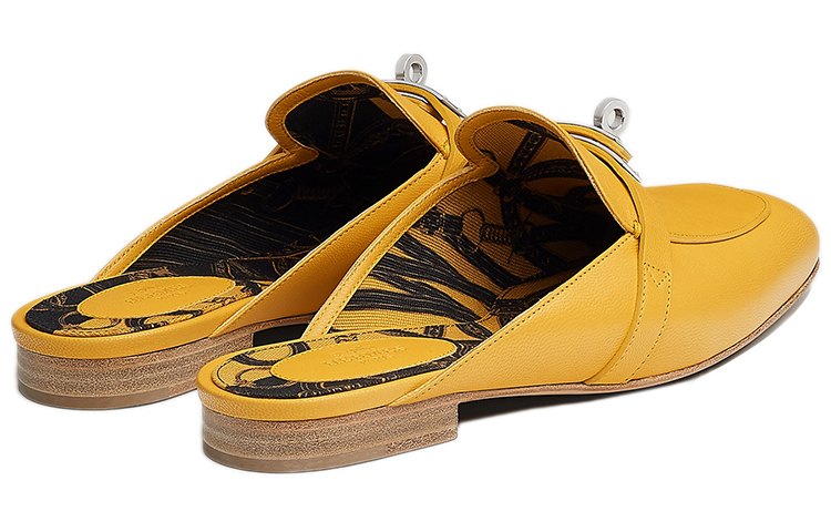 Shop (W) 爱马仕 Oz 山羊皮低跟鞋 '黄褐色' H221082Z-96