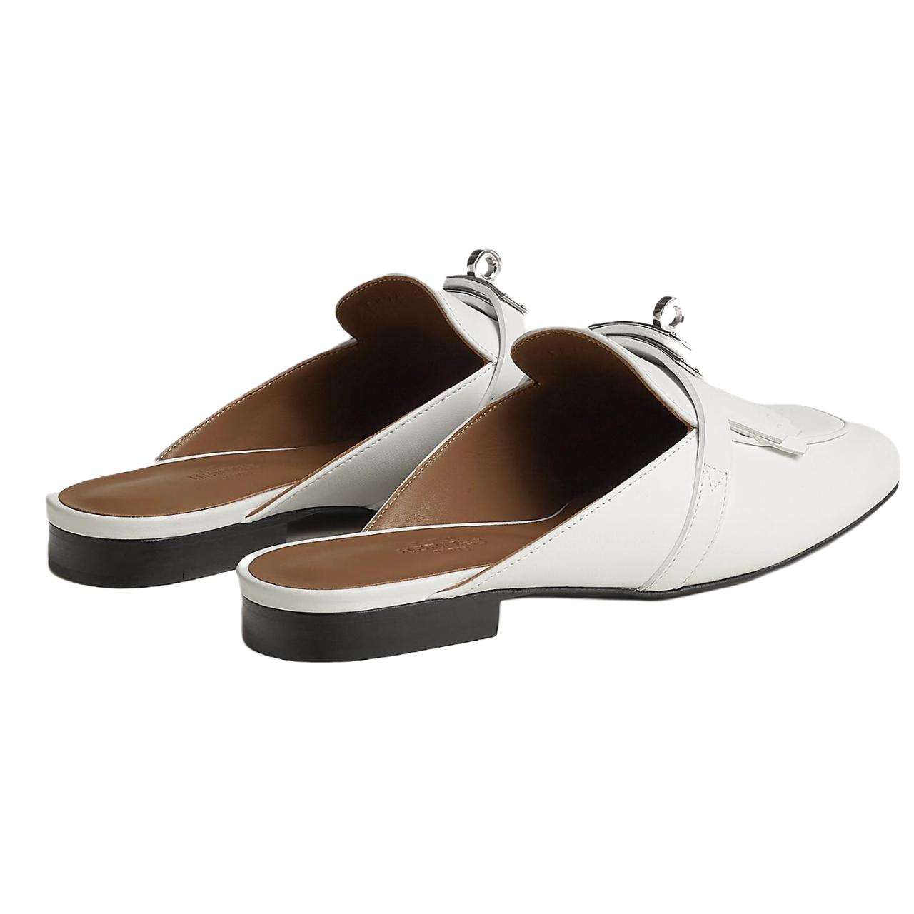 Lookbook (W) エルメス Oz ミュール (白レザー) H241068Z-90