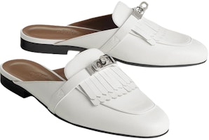 (W) Sandal Kulit Putih HERMES Oz Mule H241068Z-90 Shop (W) Sandal Kulit Putih HERMES Oz Mule H241068Z-90