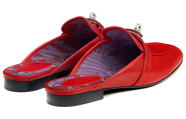 Shop (W) 爱马仕红色山羊皮Oz穆勒鞋 H221082Z-8K