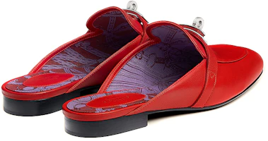 Shop HERMES 愛馬仕 Oz 山羊皮拖鞋 女款 紅色