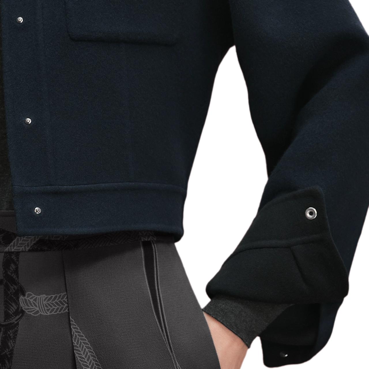 Purchase (Women) HERMES Palladium-Plated Metal Snap Jacket for Women Navy Blue Black. H5H0122DB5H