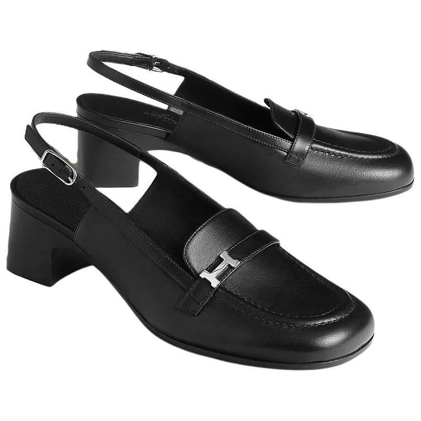 Lookbook (W) HERMÈS Paris 'Tacón Grueso Negro' H241046Z-02