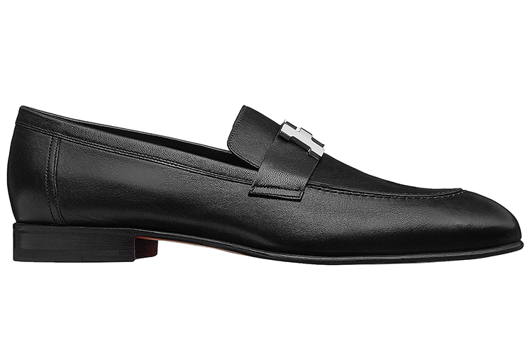 Order (W) Kasut Loafer Kulit Kambing Hitam HERMES Paris H172368Z-A02