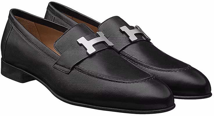 (Women) HERMES Paris 'Black Goat Leather Loafer' H172368Z-A02 Lookbook (Women) HERMES Paris 'Black Goat Leather Loafer' H172368Z-A02