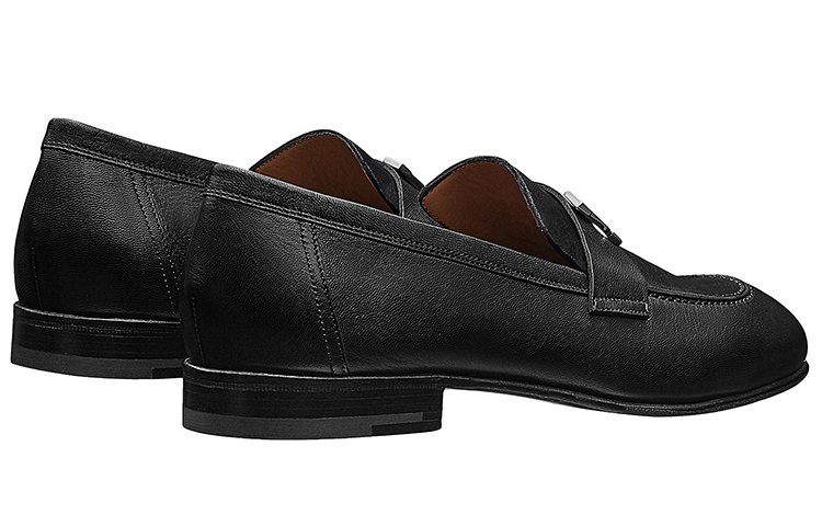 Shop (W) Kasut Loafer Kulit Kambing Hitam HERMES Paris H172368Z-A02