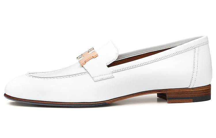 (Women) HERMES Paris 'Simple White Loafer' H211230Z-V90