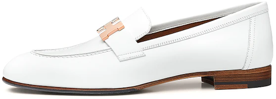 (Women) HERMES Paris 'Simple White Loafer' H211230Z-V90 (Women) HERMES Paris 'Simple White Loafer' H211230Z-V90