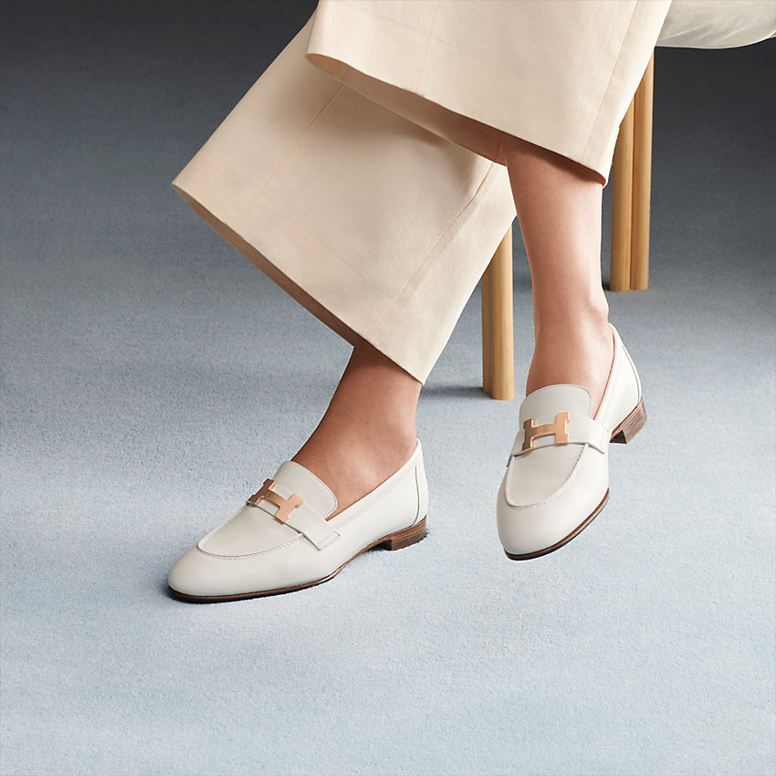 Purchase (Women) HERMES Paris 'Simple White Loafer' H211230Z-V90