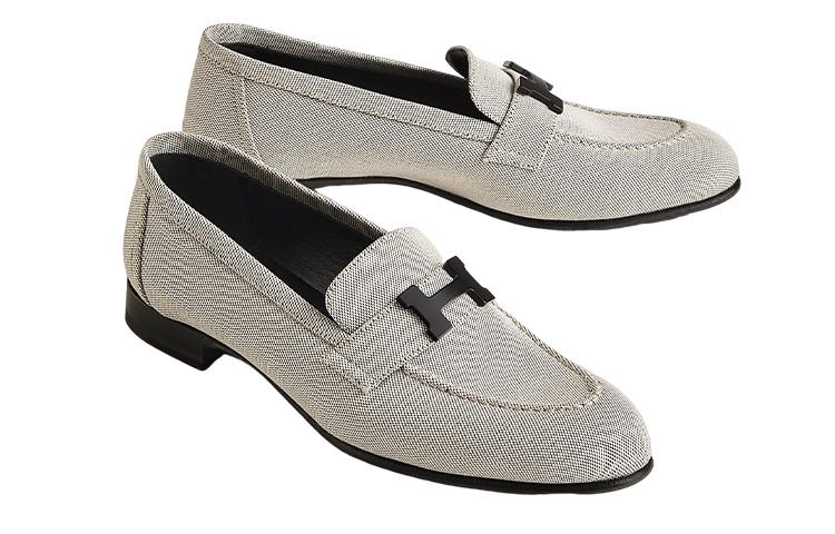 Shop (W) HERMES Paris Canvas Loafer ''Bordeaux'' H231046Z-PN