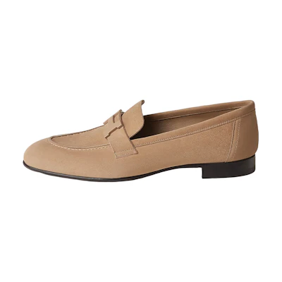 (W) HERMES Paris Leather Low-Top Lace-Up Loafer 'Light Brown'