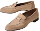 Lookbook (W) HERMES Paris Kasut Loafer Kulit Rendah Ikat 'Coklat Muda' H221065Z-1J