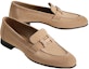 Shop (W) HERMES Paris Kasut Loafer Kulit Rendah Ikat 'Coklat Muda' H221065Z-1J
