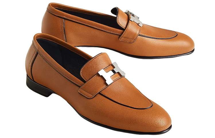 Lookbook (W) HERMES París Zapatillas Bajas de Piel 'Marrón' H231047Z-A3