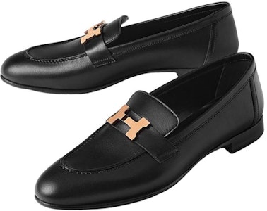 (W) HERMES Paris Slip-On Loafer Kulit Rendah 'Hitam' H231049Z-02 Lookbook (W) HERMES Paris Slip-On Loafer Kulit Rendah 'Hitam' H231049Z-02