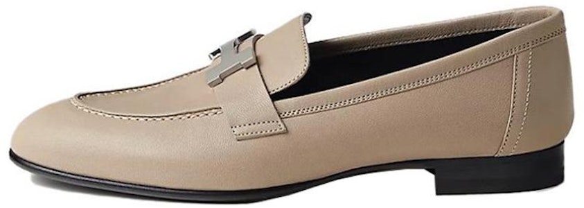 HERMES愛馬仕 Paris 皮革 時尚套穿圓頭 女士休閒單鞋 女款 米色 Buy HERMES愛馬仕 Paris 皮革 時尚套穿圓頭 女士休閒單鞋 女款 米色