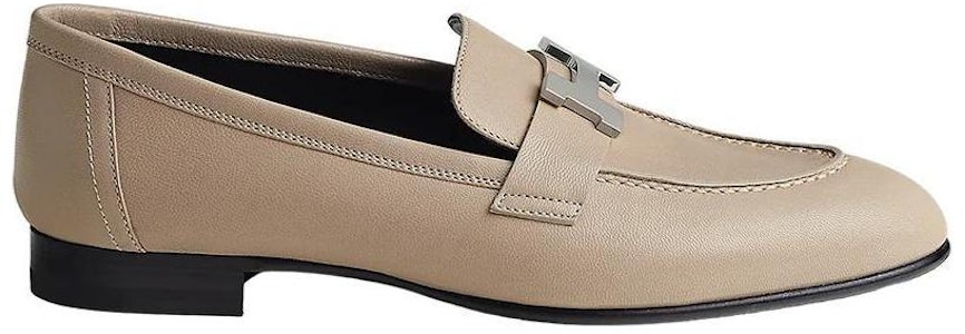 HERMES愛馬仕 Paris 皮革 時尚套穿圓頭 女士休閒單鞋 女款 米色 Order HERMES愛馬仕 Paris 皮革 時尚套穿圓頭 女士休閒單鞋 女款 米色