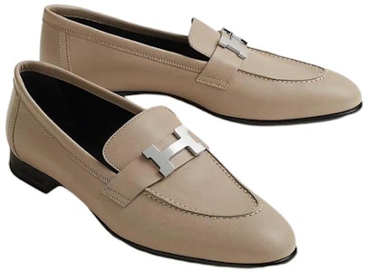 HERMES愛馬仕 Paris 皮革 時尚套穿圓頭 女士休閒單鞋 女款 米色 Shop HERMES愛馬仕 Paris 皮革 時尚套穿圓頭 女士休閒單鞋 女款 米色