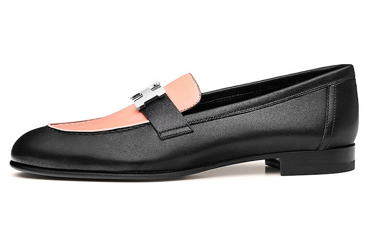 Buy (W) HERMES Paris Loafer Warna Hitam Merah Muda H172108Z-06