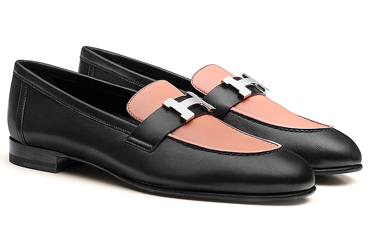 Lookbook (W) HERMES Paris Loafer Warna Hitam Merah Muda H172108Z-06