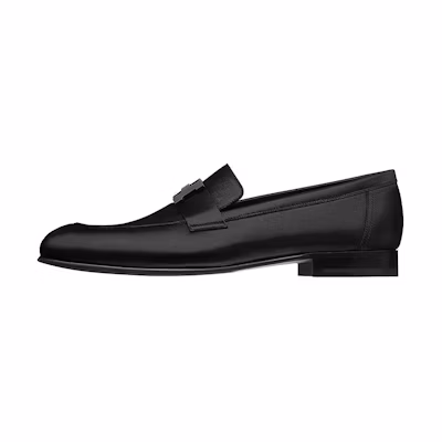 (W) HERMES Paris Loafer 'Black Silver'