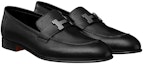 Shop (W) HERMES Paris Loafer 'Hitam Perak' H191306Z-A02