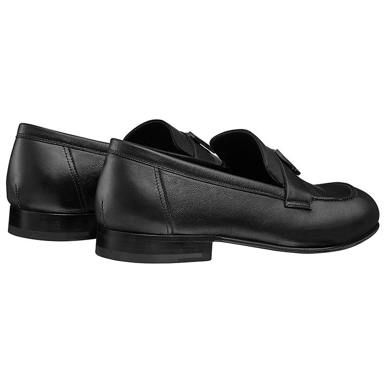 Purchase (W) HERMES Paris Loafer ''Schwarz Silber'' H191306Z-A02