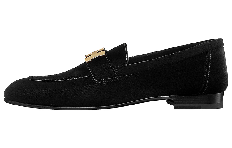 (Women) HERMES Paris Loafer 'Black Velvet' H192170Z-02
