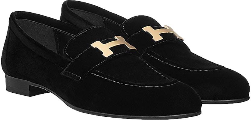 (Women) HERMES Paris Loafer 'Black Velvet' H192170Z-02 Lookbook (Women) HERMES Paris Loafer 'Black Velvet' H192170Z-02