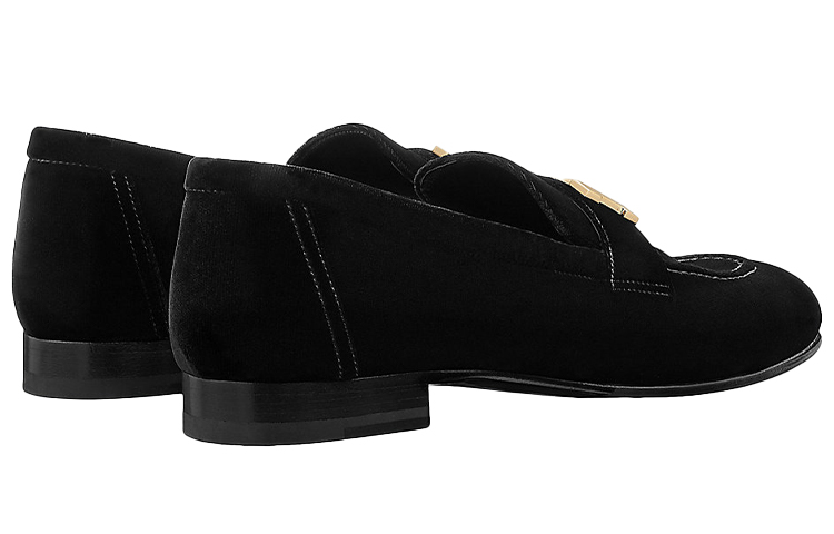 Shop (W) HERMES Paris Loafer ''Zwart Fluweel'' H192170Z-02