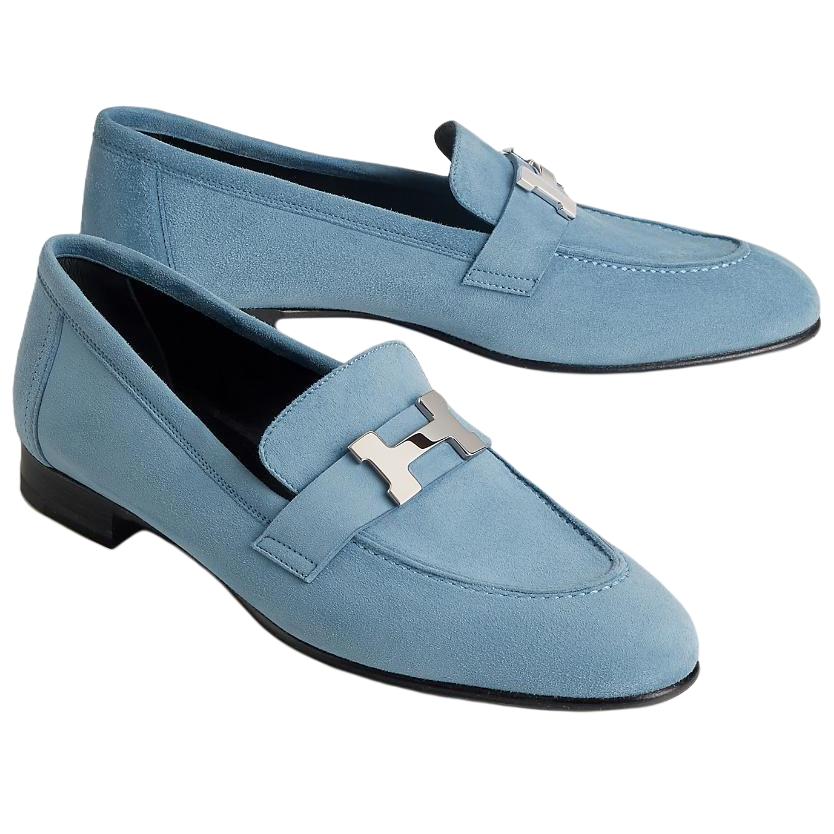 Shop (W) HERMES Paris Loafer ''Blau'' H172109Z-1D