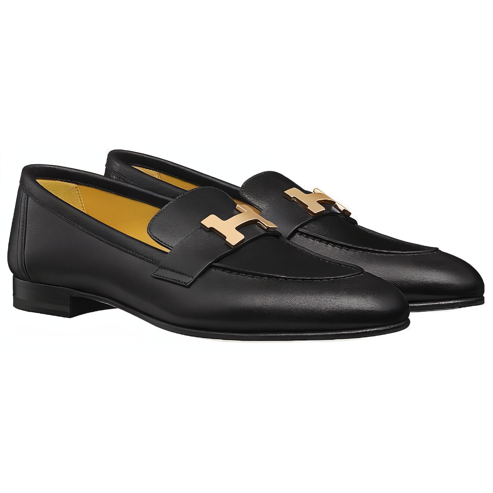 Order (W) HERMES Paris Loafer 'Gesper Emas Kuning Loyang' H182182Z-NR